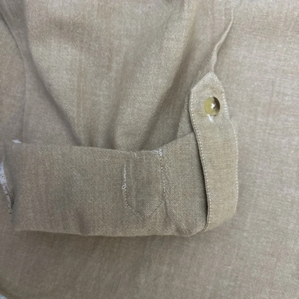 Country Store Women's Tan Button Up‎ Shirt Embroidered Pumpkins Fall Size 2X